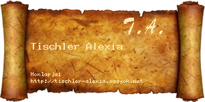 Tischler Alexia névjegykártya